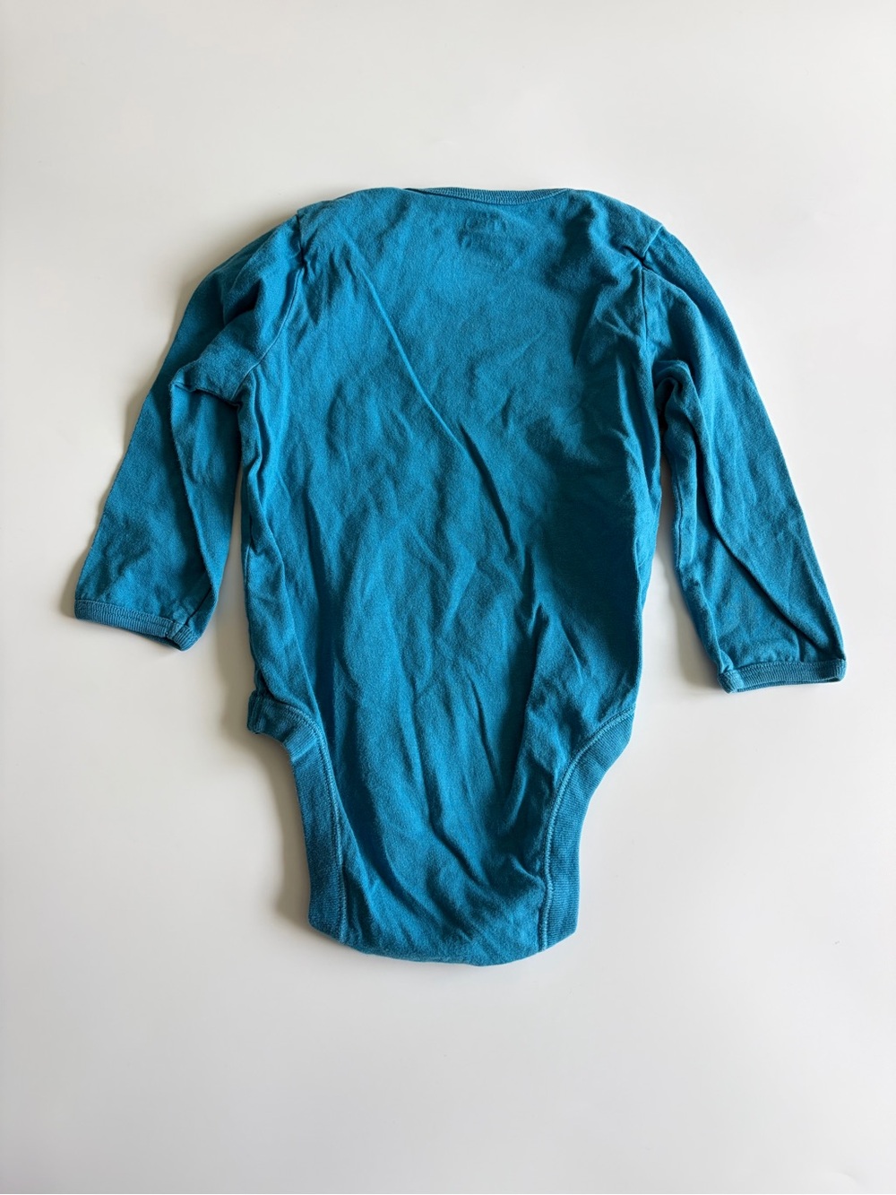 Bundle of Baby Boy Onesies Size 12-18 Months Long Sleeve Blue Gingham Gray Teal - Picture 13 of 16